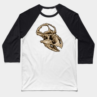 Dinosaur Skull Protoceratops Baseball T-Shirt